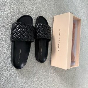 Loeffler Randall Black Braided Sandals